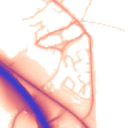 Daytime road noise heatmap for DL10 7LY
