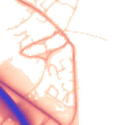 Daytime road noise heatmap for DL10 7ND