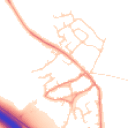 Daytime road noise heatmap for DL10 7NT