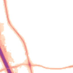 Night-time road noise heatmap for DL10 7TP