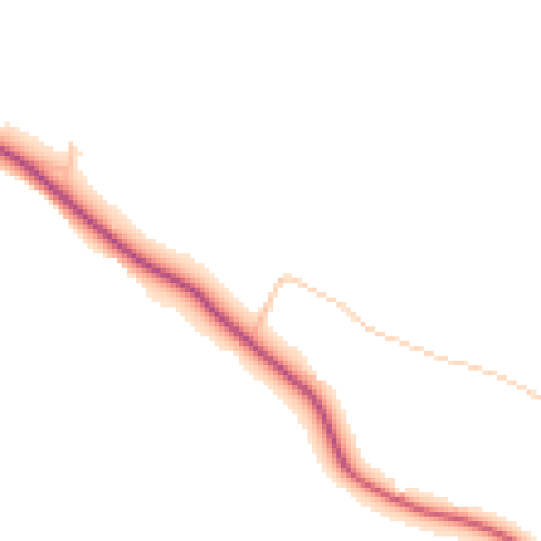 Daytime road noise heatmap for DL12 0EB