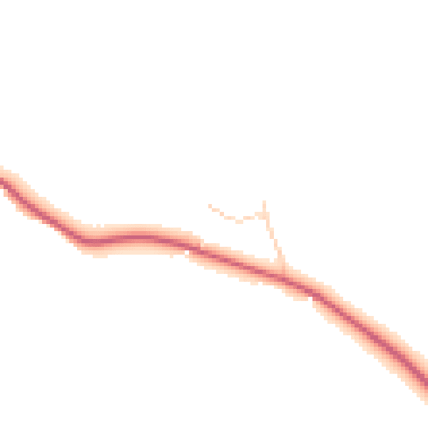 Daytime road noise heatmap for DL12 0XE