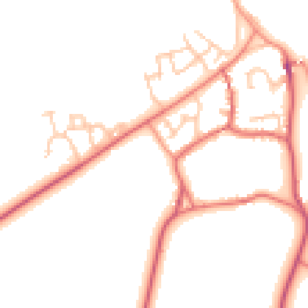Daytime road noise heatmap for DL12 9AH
