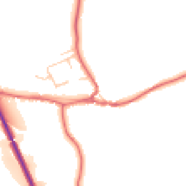 Daytime road noise heatmap for DL14 0AR
