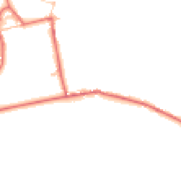 Daytime road noise heatmap for DL14 0DS