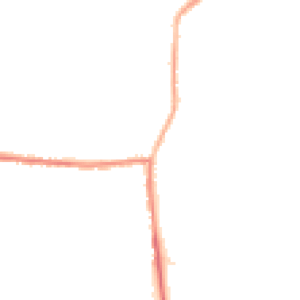 Night-time road noise heatmap for DL14 0HT