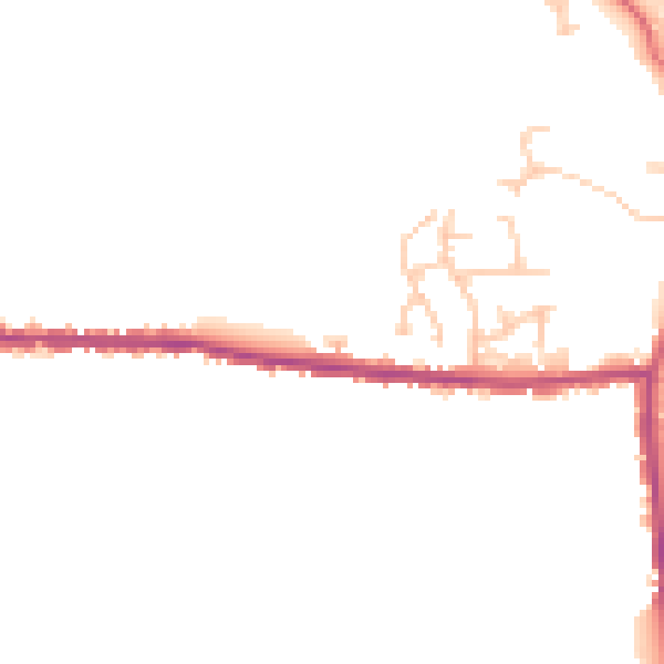 Daytime road noise heatmap for DL14 0HU
