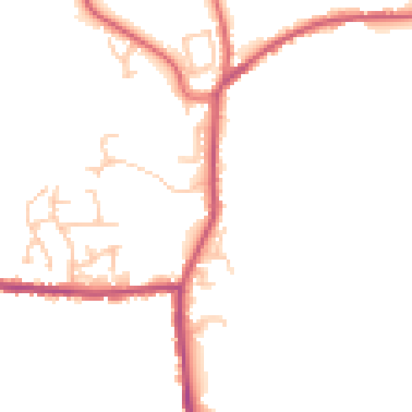 Daytime road noise heatmap for DL14 0HW