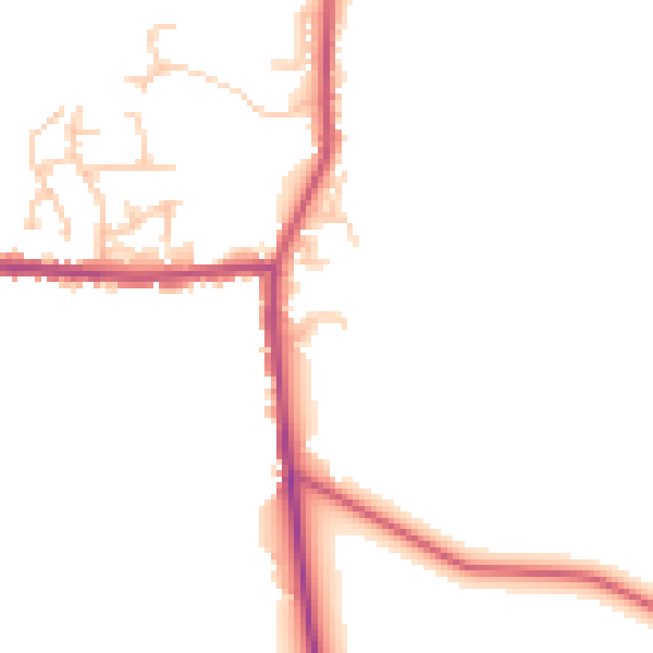 Daytime road noise heatmap for DL14 0JQ