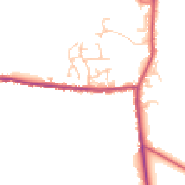 Daytime road noise heatmap for DL14 0LD