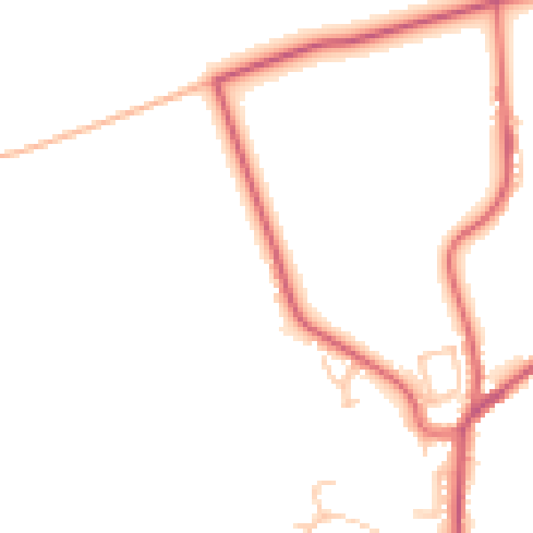 Daytime road noise heatmap for DL14 0LT