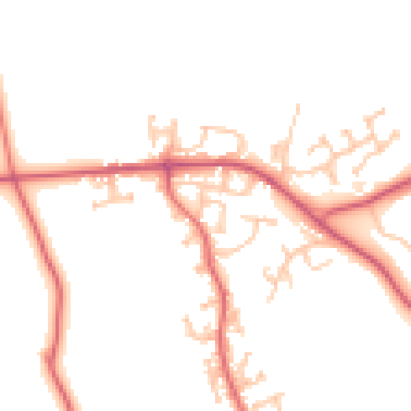 Daytime road noise heatmap for DL14 0RH