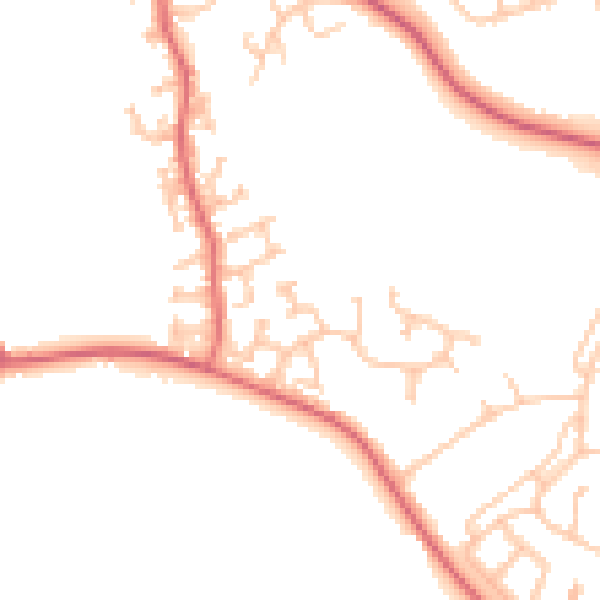 Daytime road noise heatmap for DL14 0SA