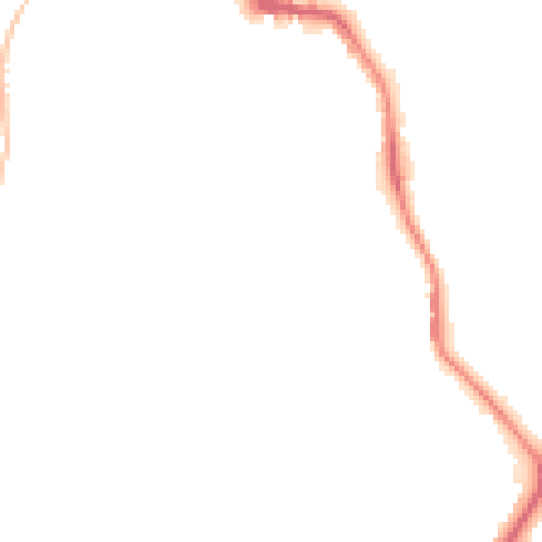 Night-time road noise heatmap for DL14 6EL