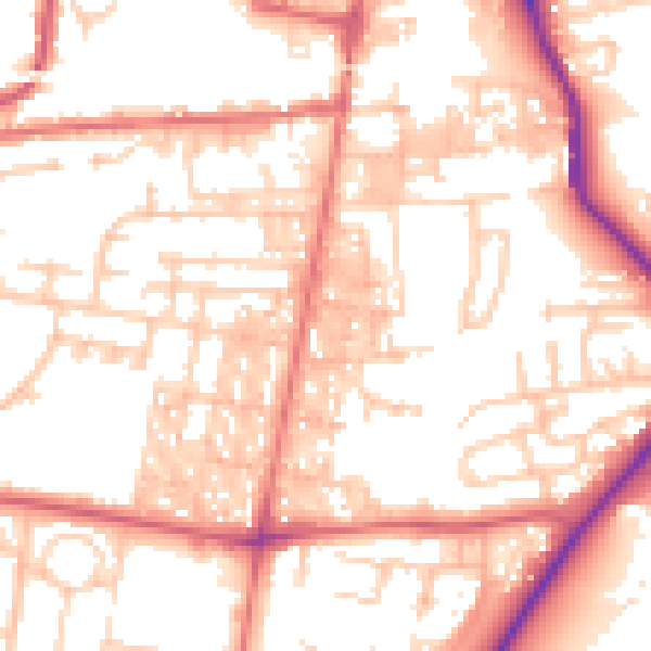 Daytime road noise heatmap for DL14 6HR