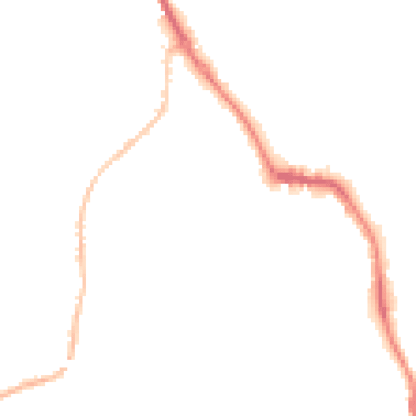 Night-time road noise heatmap for DL14 7DF