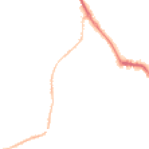 Night-time road noise heatmap for DL14 7RB