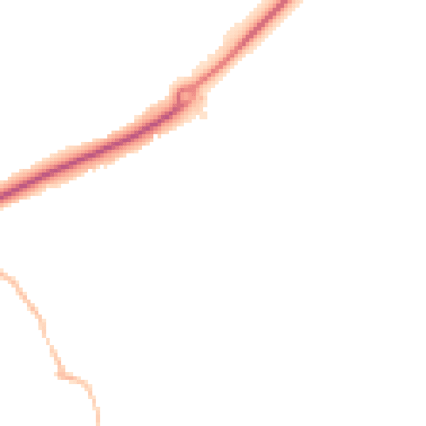 Night-time road noise heatmap for DL14 8FD
