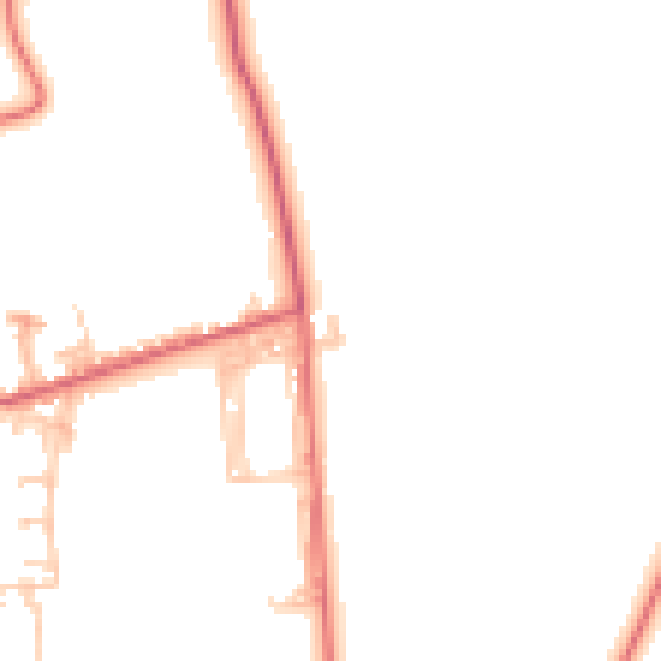 Daytime road noise heatmap for DL14 8GA