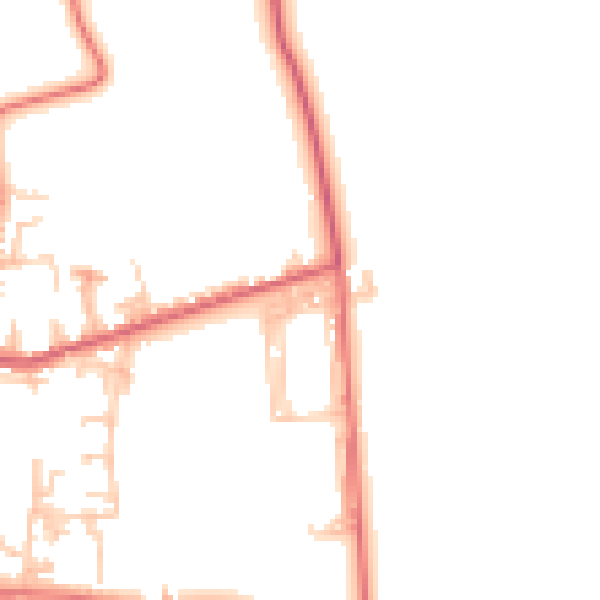 Daytime road noise heatmap for DL14 8JG