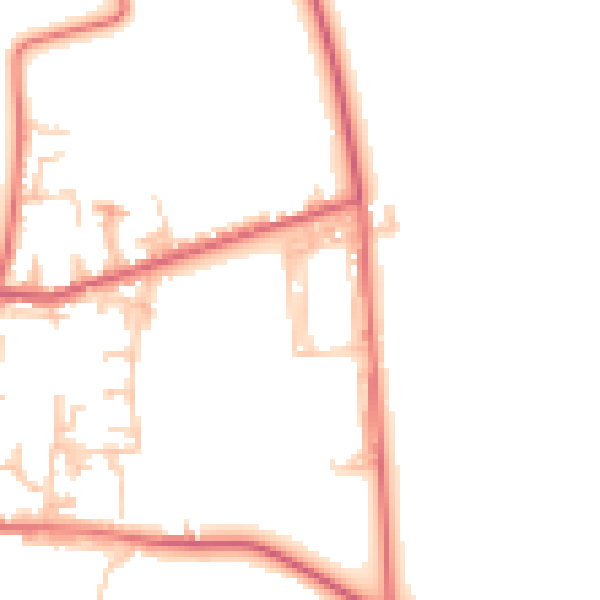 Daytime road noise heatmap for DL14 8JJ