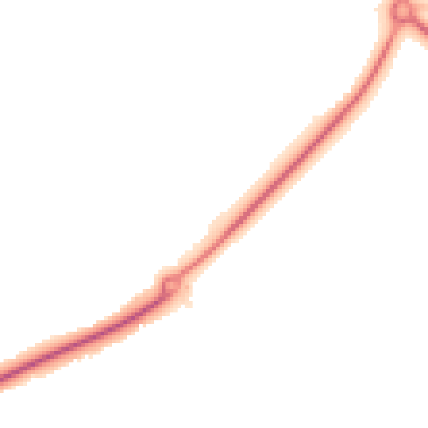 Night-time road noise heatmap for DL14 8RE