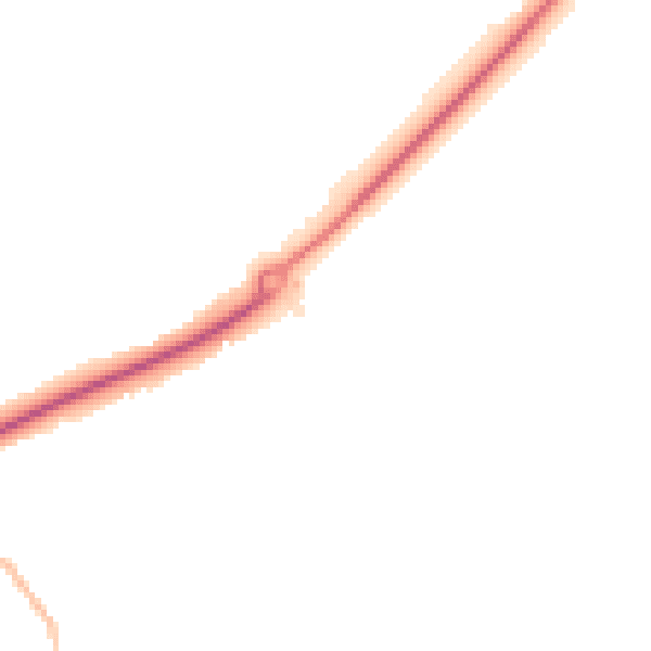 Night-time road noise heatmap for DL14 8RG