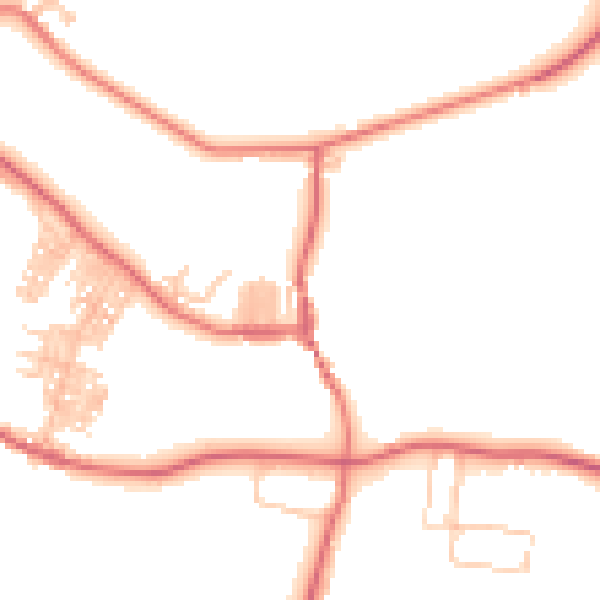 Daytime road noise heatmap for DL14 8RR
