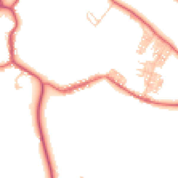 Daytime road noise heatmap for DL14 8SN