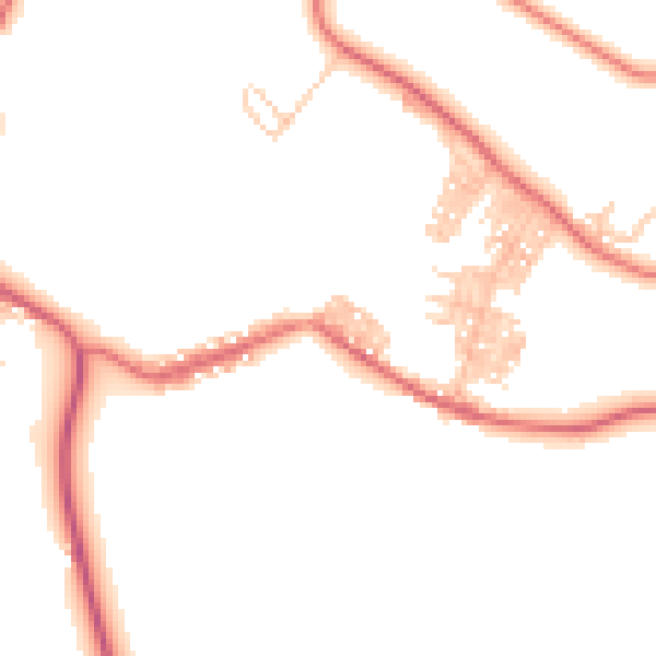 Daytime road noise heatmap for DL14 8SS