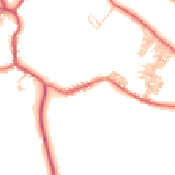 Daytime road noise heatmap for DL14 8SW