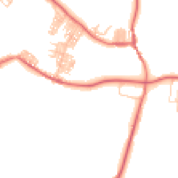 Daytime road noise heatmap for DL14 8US