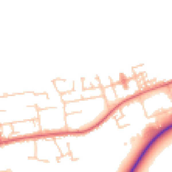 Daytime road noise heatmap for DL14 9AY