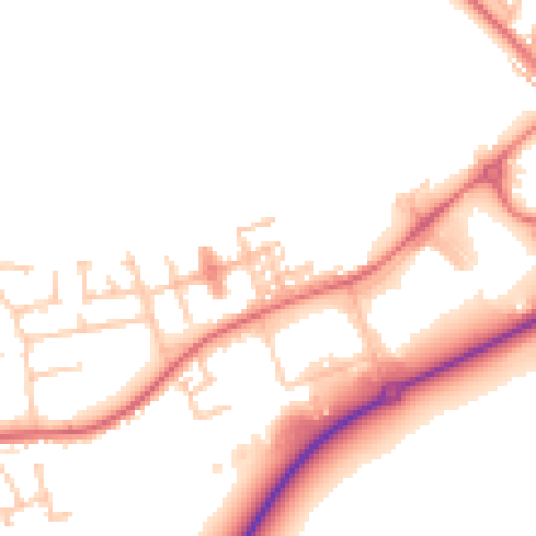 Daytime road noise heatmap for DL14 9BJ