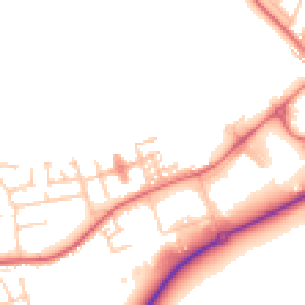 Daytime road noise heatmap for DL14 9BL