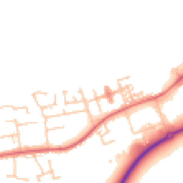 Daytime road noise heatmap for DL14 9DD
