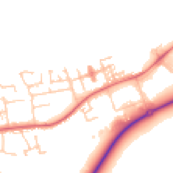 Daytime road noise heatmap for DL14 9DE