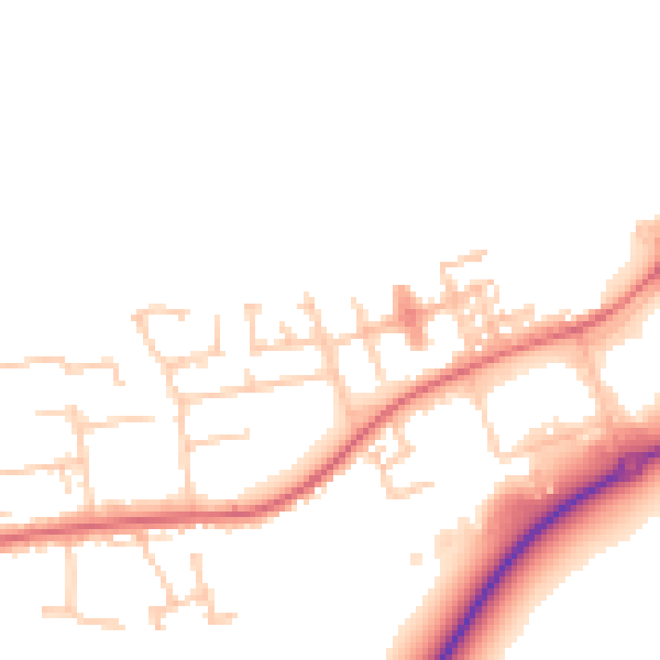 Daytime road noise heatmap for DL14 9DF