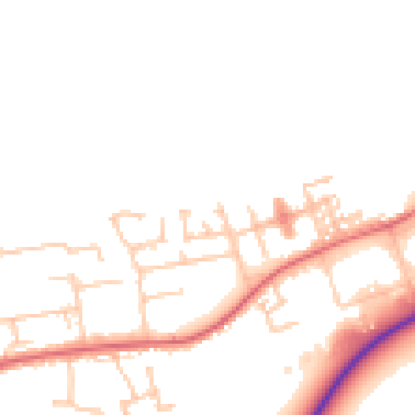 Daytime road noise heatmap for DL14 9DG