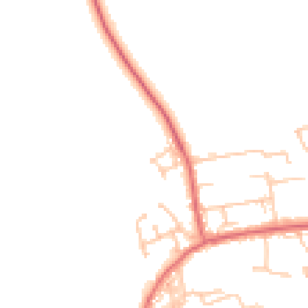 Daytime road noise heatmap for DL14 9FB