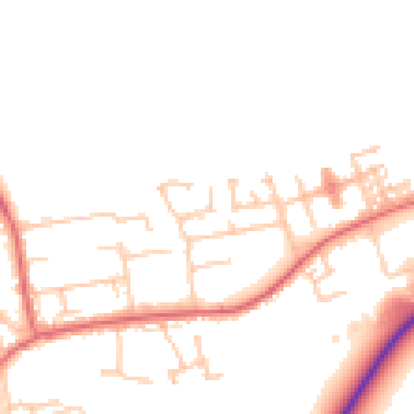 Daytime road noise heatmap for DL14 9FF