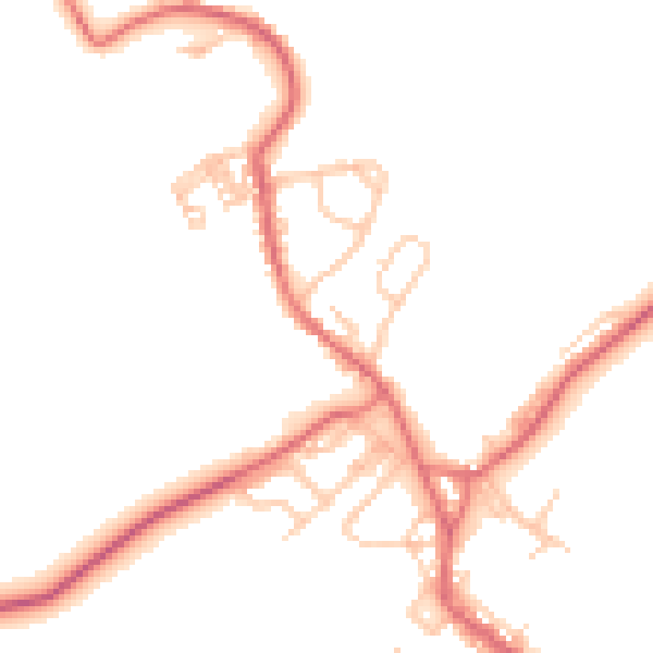 Daytime road noise heatmap for DL14 9RB