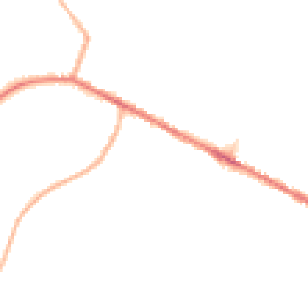 Night-time road noise heatmap for DL15 0DR