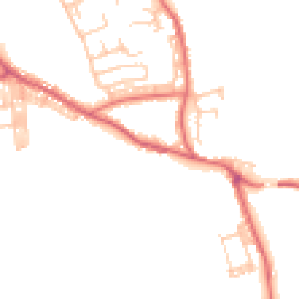 Daytime road noise heatmap for DL17 0AA