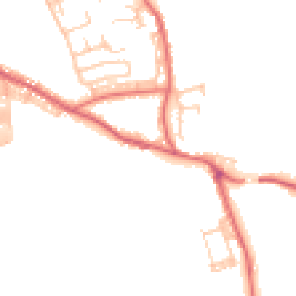 Daytime road noise heatmap for DL17 0AB