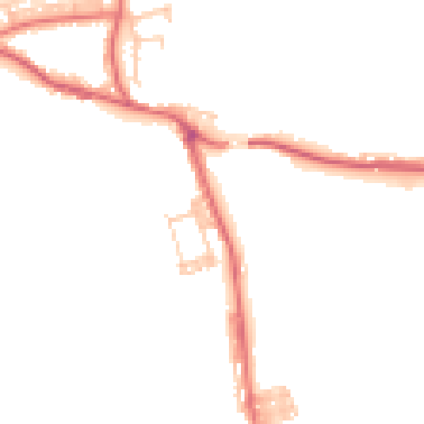 Daytime road noise heatmap for DL17 0AD