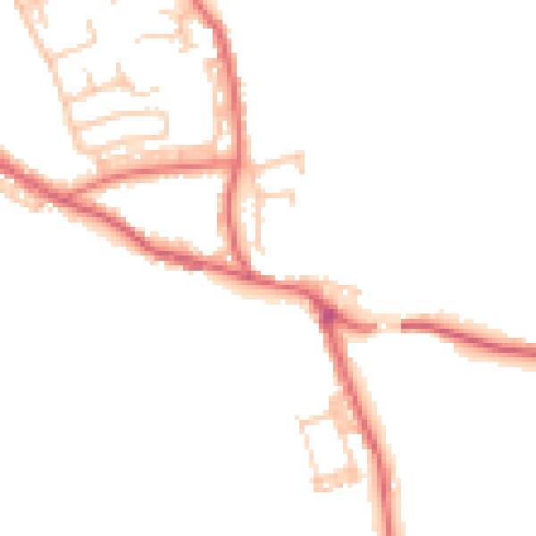 Daytime road noise heatmap for DL17 0AE