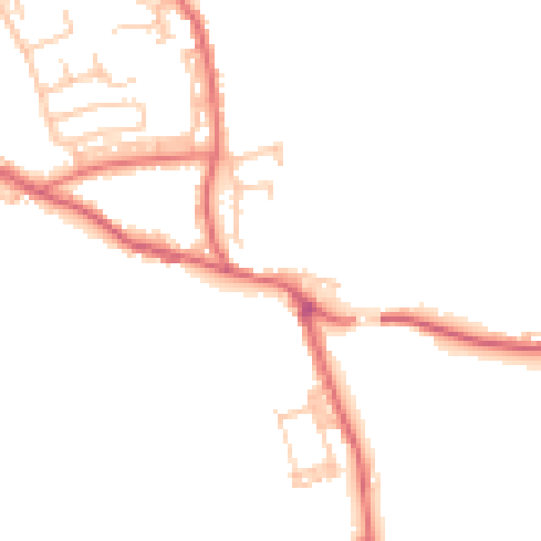 Daytime road noise heatmap for DL17 0AG