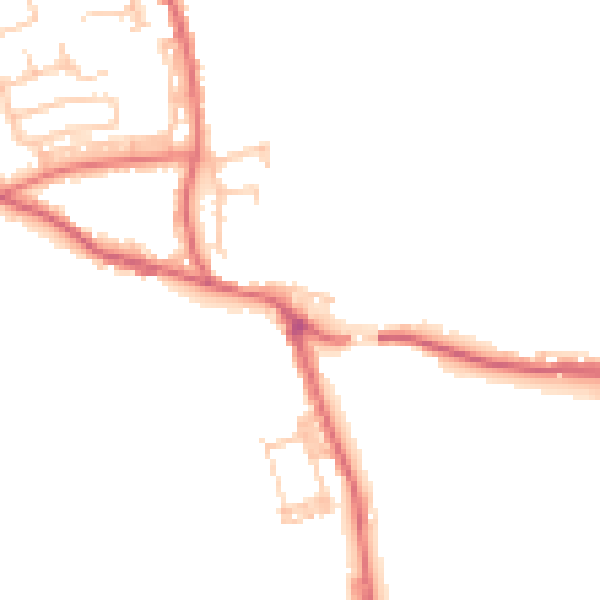Daytime road noise heatmap for DL17 0AL
