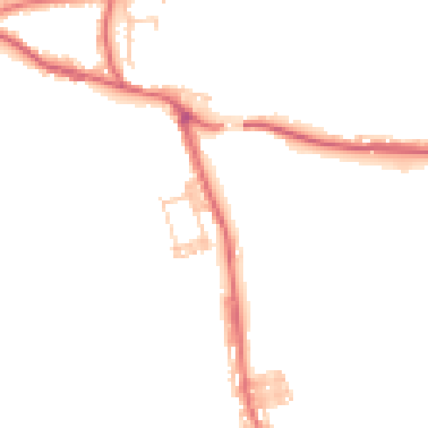 Daytime road noise heatmap for DL17 0AP